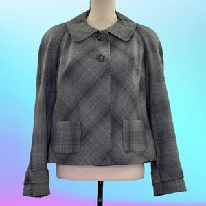 EAST 5th Gray Plaid Blazer Jacket Size Small